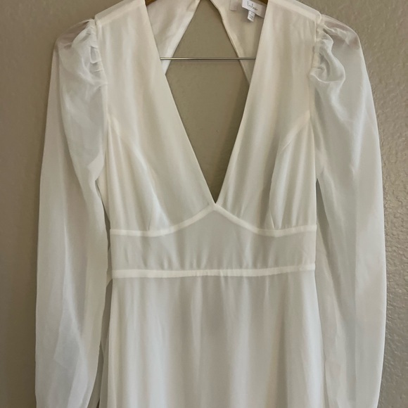 Talk About Divine White Long Sleeve Backless Maxi Dress medium - Picture 6 of 10